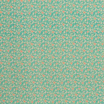 Paisley Bird by jolijou - Kleines Paisley Muster mit Vögel, wassergrün